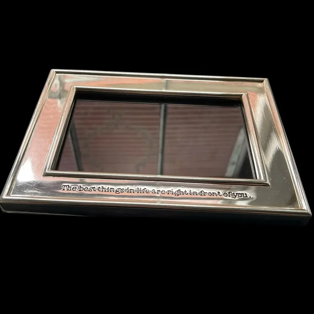 Pottery Barn Silver Sentiment Picture Frame 4x6 Best Things In Life Family